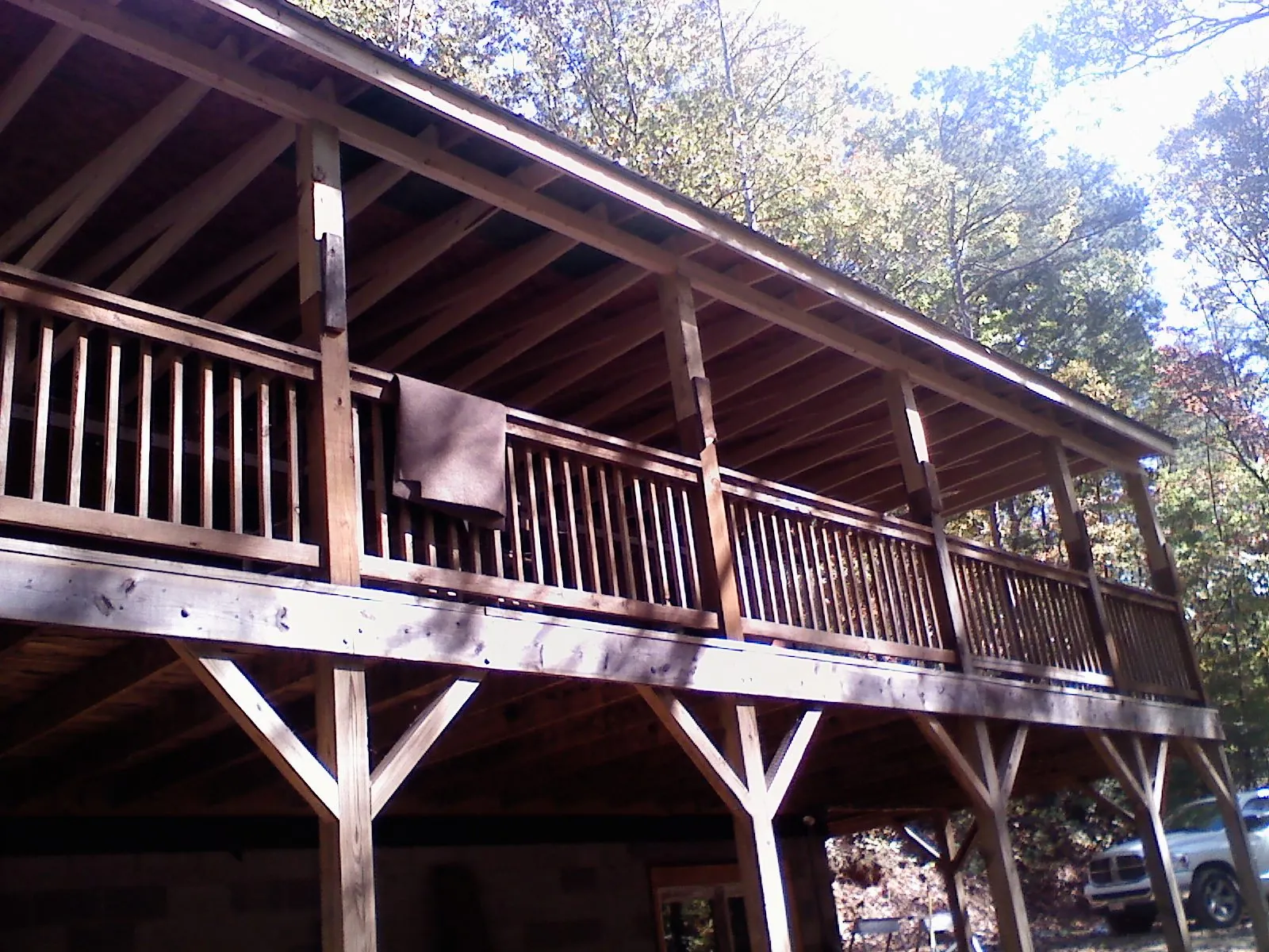 Timber framing under a new elevated porch and deck — Roof Leak Repair in Piru by Roofing Brothers